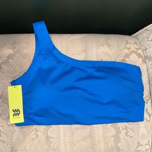 All in Motion Sapphire Blue One-Shoulder Sports Bra